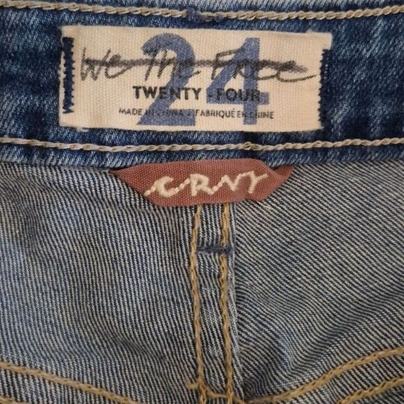 Free People We The Free Shorts 24 Crvy High Rise Button Fly Medium Wash Denim - Picture 4 of 9